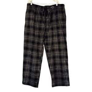 Stafford Sleep Pants Mens Size XXL Blue Plaid Pull On Elastic Waist Cozy NWT